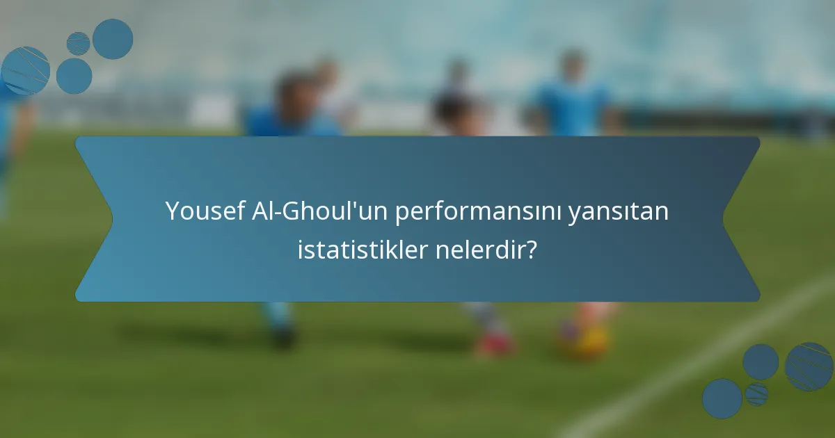 Yousef Al-Ghoul'un performansını yansıtan istatistikler nelerdir?